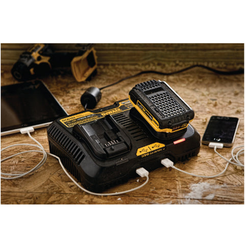 CHARGEUR DOUBLE 12/20V + USB