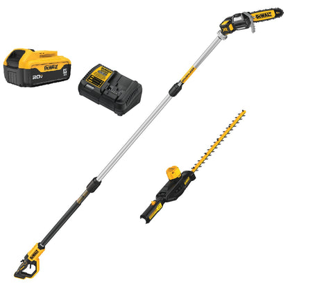 ENSEMBLE SCIE À CHAINE + TAILLE HAIE SUR PÔLE 20VMAX