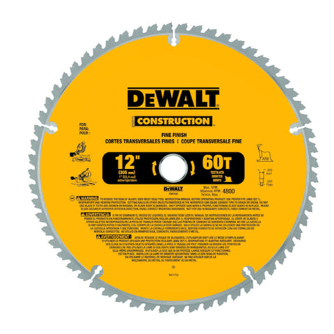 LAME 12'' X 60DTS X 1'' COUPE FINE