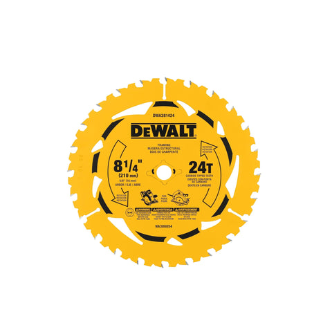 Lame de scie circulaire, 8-1/4'', 24 dents
