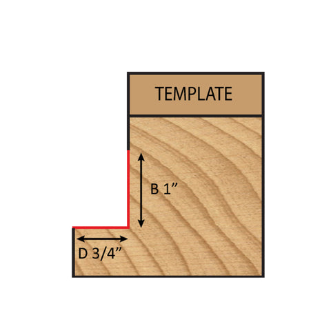 Mèche toupie 3/4'' de diamètre, pointe en carbure, embout modèle avec roulement à billes central, 2 cannelures, tige 1/4'', longueur 2-1/2''
