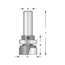 Mèche toupie 3/4'' de diamètre, pointe en carbure, embout modèle avec roulement à billes central, 2 cannelures, tige 1/2'', longueur 3''