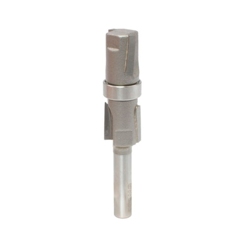Mèche toupie 1/2'' de diamètre, embout de compression avec roulement à billes, 2 cannelures, tige 1/4'', longueur 2-9/16''