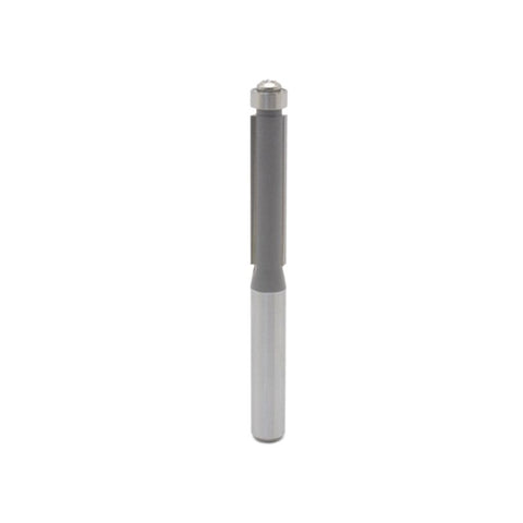 Mèche toupie 1/2'' de diamètre, pointe en carbure, embout affleurant avec roulement à billes, 3 cannelures, tige 1/2'', longueur 2 3/4''