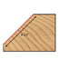 Mèche toupie 1-1/4'' de diamètre, pointe en carbure, embouts chanfreinés avec roulement à billes, 2 cannelures, tige 1/4'', longueur 2''