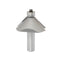 Mèche toupie 2'' de diamètre, pointe en carbure, chanfreins avec roulement à billes, 2 cannelures, tige 1/2'', longueur 2 5/8''