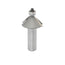 Mèche toupie 1-1/4'' de diamètre, pointe en carbure, embouts chanfreinés avec roulement à billes, 2 cannelures, tige 1/2'', longueur 2 3/8''
