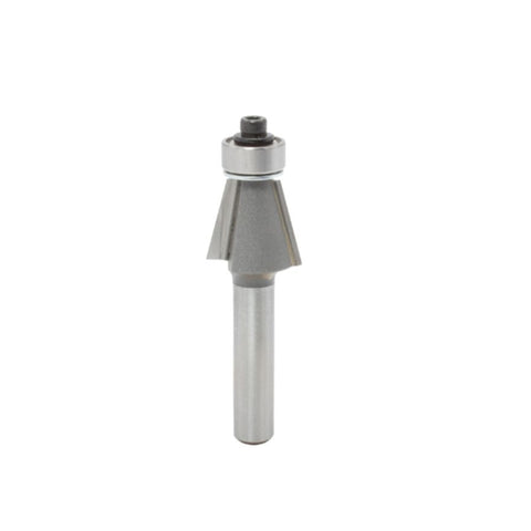 Mèche trim 5/8'' de diamètre, pointe en carbure, embouts biseautés avec roulement à billes, 2 cannelures, tige 1/4'', longueur 2''