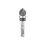 Mèche toupie 1/2'' de diamètre, pointe en carbure, embout à rainure en V avec roulement à billes, 2 cannelures, tige 1/4'', longueur 2''