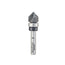 Mèche toupie 1/2'' de diamètre, pointe en carbure, embout à rainure en V avec roulement à billes, 2 cannelures, tige 1/4'', longueur 2''