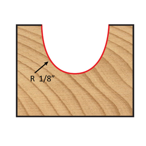 Mèche toupie 1/4'' de diamètre, pointe en carbure, embout pour boîte de noyau, 2 cannelures, tige 1/4'', longueur 1 3/4''
