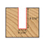 Mèche toupie 1/16'' de diamètre, pointe en carbure, embout droit, 2 cannelures, tige 1/4'', longueur 1 7/8''