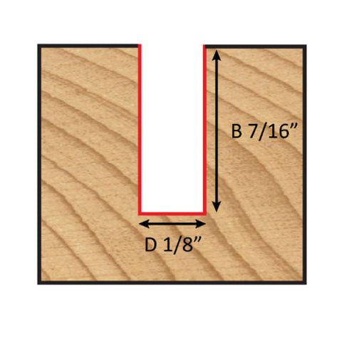 Mèche toupie 1/8'' de diamètre, pointe en carbure, embout droit, 2 cannelures, tige 1/4'', longueur 2''