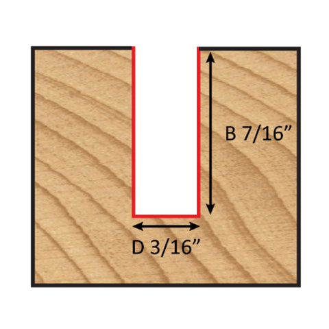 Mèche toupie 3/16'' de diamètre, pointe en carbure, embout droit, 2 cannelures, tige 1/4'', longueur 2''