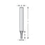 Mèche toupie 5 mm de diamètre, pointe en carbure, embout droit, 2 cannelures, tige 1/4'', longueur 2''