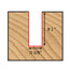 Mèche toupie 3/8'' de diamètre, pointe en carbure, embout droit, 1 flûte, tige 3/8'', longueur 2 11/16''