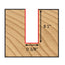 Mèche toupie 3/8'' de diamètre, pointe en carbure, embout droit, 2 cannelures, tige 1/4'', longueur 2 1/4''