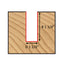 Mèche toupie 1-1/4'' de diamètre, pointe en carbure, embout droit, 2 cannelures, tige 1/2'', longueur 2 7/8''