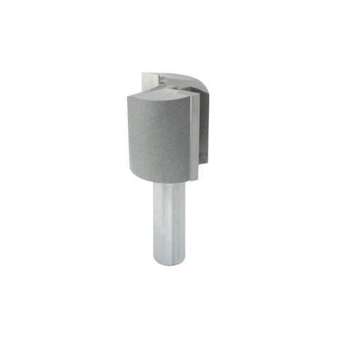 Mèche toupie 1-1/4'' de diamètre, pointe en carbure, embout droit, 2 cannelures, tige 1/2'', longueur 2 7/8''