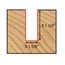 Mèche toupie 1-5/8'' de diamètre, pointe en carbure, embout droit, 2 cannelures, tige 1/2'', longueur 2 7/8''