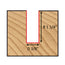 Mèche toupie 3/8'' de diamètre, pointe en carbure, embout droit, 2 cannelures, tige 1/4'', longueur 2 1/2''