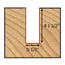 Mèche toupie 1/2'' de diamètre, pointe en carbure, embout droit, 2 cannelures, tige 1/2'', longueur 3''
