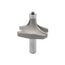 Mèche toupie 2 1/2'' de diamètre, pointe en carbure, embout arrondi avec roulement à billes 1/2'', 2 cannelures, tige 1/2'', longueur 2 7/8''