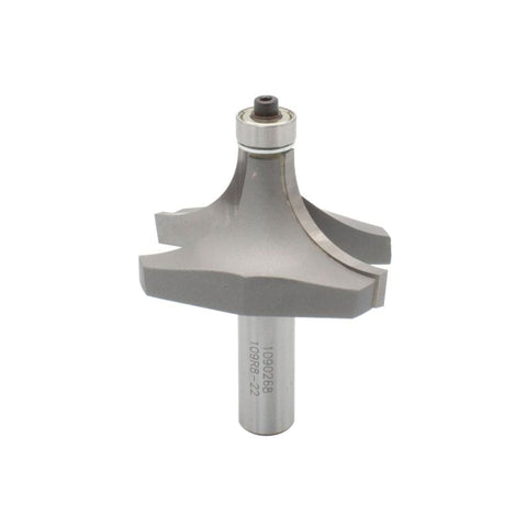 Mèche toupie 2 1/2'' de diamètre, pointe en carbure, embout arrondi avec roulement à billes 1/2'', 2 cannelures, tige 1/2'', longueur 2 7/8''