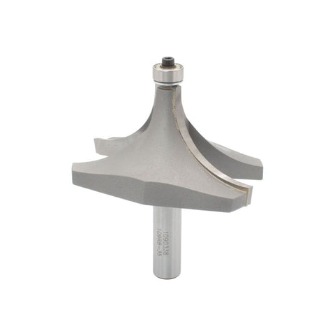 Mèche toupie 3'' de diamètre, pointe en carbure, embout arrondi avec roulement à billes 1/2'', 2 cannelures, tige 1/2'', longueur 3 1/4''