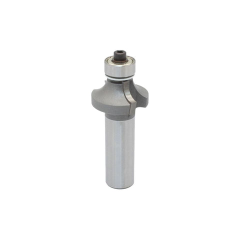 Mèche toupie 1'' de diamètre, pointe en carbure, embout arrondi avec roulement à billes 1/2'', 2 cannelures, tige 1/2'', longueur 2 5/16''