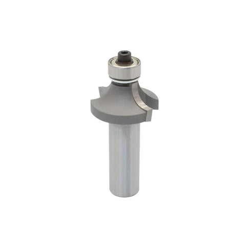 Mèche toupie 1 1/8'' de diamètre, pointe en carbure, embout arrondi avec roulement à billes 1/2'', 2 cannelures, tige 1/2'', longueur 2 5/16''