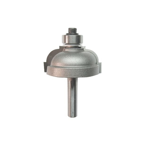 Mèche toupie 1 3/8'' de diamètre, pointe en carbure, embout à panneau classique avec roulement à billes, 2 cannelures, tige de 1/4'', longueur de 2 1/8''
