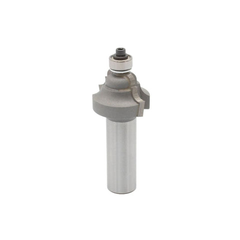 Mèche toupie 1'' de diamètre, pointe en carbure, embout à doucine romaine avec roulement à billes, 2 cannelures, tige de 1/2'', longueur de 2 7/16''