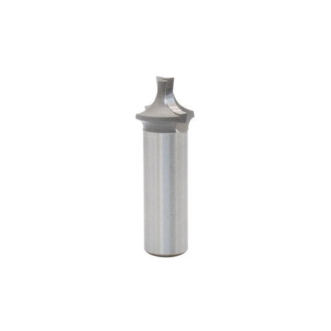 Mèche toupie 3/4'' de diamètre, pointe en carbure, embouts arrondis avec pointe d'alésage, 2 cannelures, tige de 1/2'', longueur de 2''