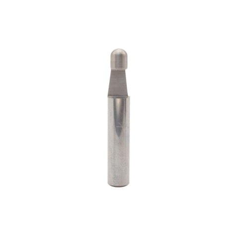 Mèche toupie 3/16'' de diamètre, carbure monobloc, mèche de coupe biseautée, 1 flûte, longueur de coupe 1/4'', tige 1/4'', longueur 1 1/2''