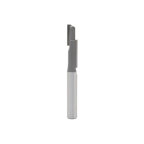 Mèche toupie 1/4'' de diamètre, embout droit à dents décalées, pointe en carbure, tige 1/4'', longueur 2 1/4''