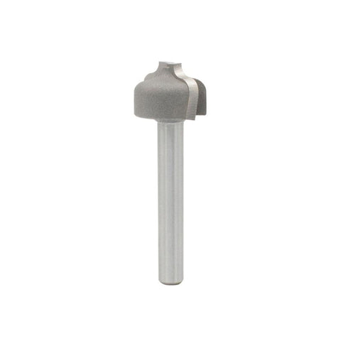 Mèche toupie 3/4'' de diamètre, pointe en carbure, embout plongeant Ogee, 2 cannelures, tige 1/4'', longueur 2 1/8''