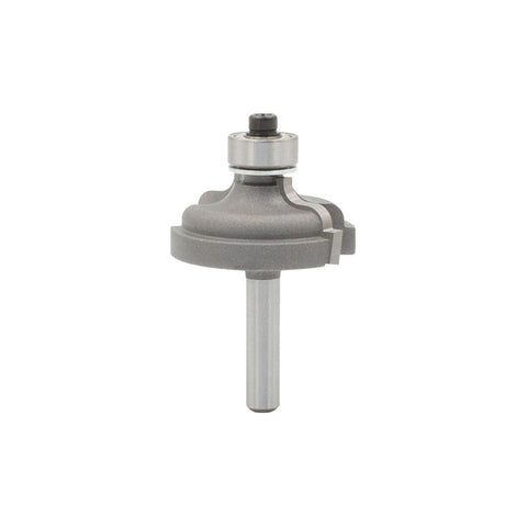 Mèche toupie 1 3/8'' de diamètre, pointe en carbure, embout à filet Ogee avec roulement à billes, 2 cannelures, tige 1/4'', longueur 2 1/16''
