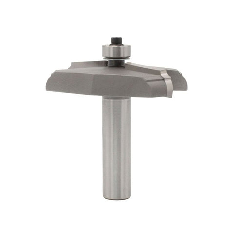 Mèche toupie 2 1/2'' de diamètre, pointe en carbure, embout à panneau surélevé classique, 2 cannelures, tige 1/2'', longueur 2 3/8''
