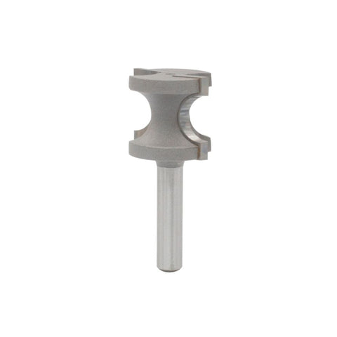 Mèche toupie 7/8'' de diamètre, pointe en carbure, embout demi-rond, 2 cannelures, tige 1/4'', longueur 1 7/8''