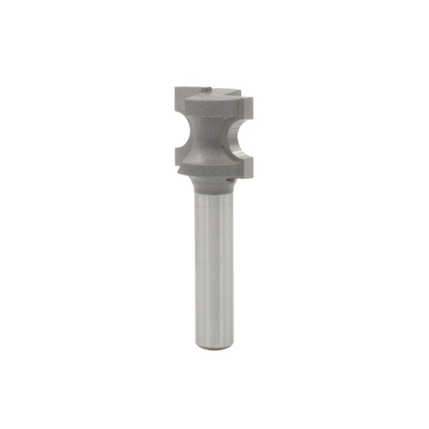 Mèche toupie 19/32'' de diamètre, pointe en carbure, embout demi-rond, 2 cannelures, tige 1/4'', longueur 1 5/8''