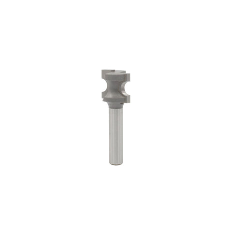 Mèche toupie 21/32'' de diamètre, pointe en carbure, embout demi-rond, 2 cannelures, tige 1/4'', longueur 1 7/8''