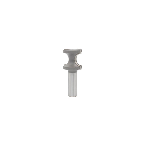 Mèche toupie 1 1/16'' de diamètre, pointe en carbure, embout demi-rond, 2 cannelures, tige de 1/2'', longueur de 2 1/2''