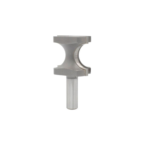 Mèche toupie 1 1/16'' de diamètre, pointe en carbure, embout à nez arrondi demi-rond, 2 cannelures, tige de 1/2'', longueur de 3 1/16''