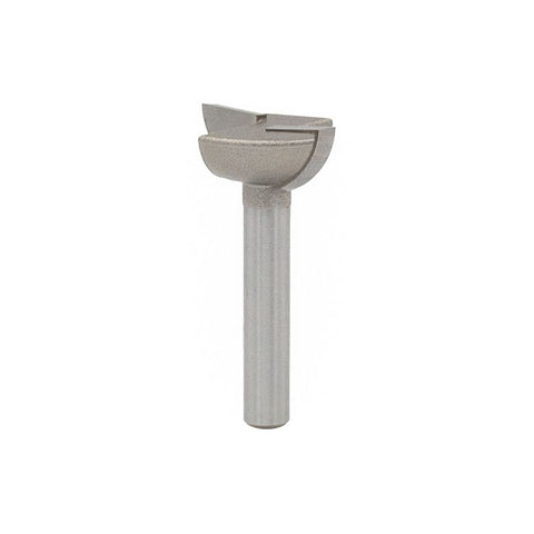 Mèche toupie 1'' de diamètre, pointe en carbure, embout à doigt, 2 cannelures, tige 1/4'', longueur 1 3/4''