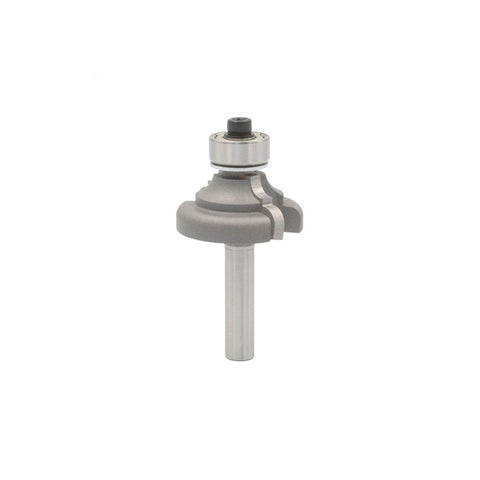 Mèche toupie 1-3/8'' de diamètre, pointe en carbure, embout à filet Ogee avec roulement à billes, 2 cannelures, tige 1/4'', longueur 2 3/16''
