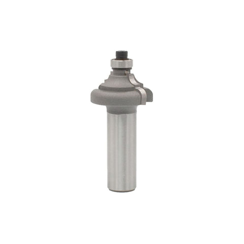 Mèche toupie 1-1/8'' de diamètre, pointe en carbure, embout à filet Ogee avec roulement à billes, 2 cannelures, tige 1/2'', longueur 2-3/8''