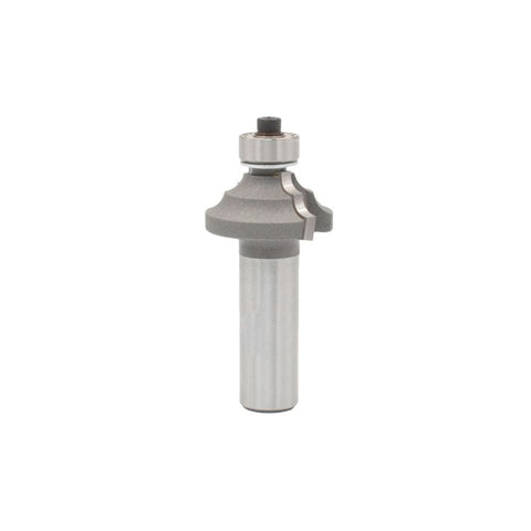 Mèche toupie 1-1/8'' de diamètre, pointe en carbure, embout classique avec roulement à billes, 2 cannelures, tige de 1/2'', longueur de 2-3/8''