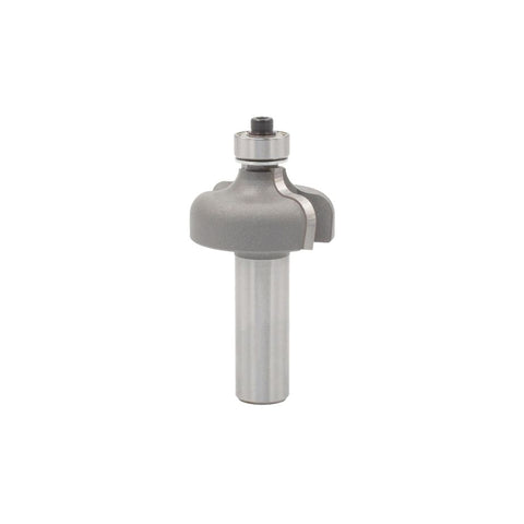 Mèche toupie 1-3/8'' de diamètre, pointe en carbure, embout de lambris avec roulement à billes, 2 cannelures, tige de 1/2'', longueur de 2-9/16''