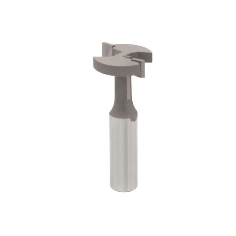 Mèche toupie 1-3/32'' de diamètre, pointe en carbure, embout à rainurer les dents, 2 cannelures, tige de 1/2'', longueur de 2-5/8''